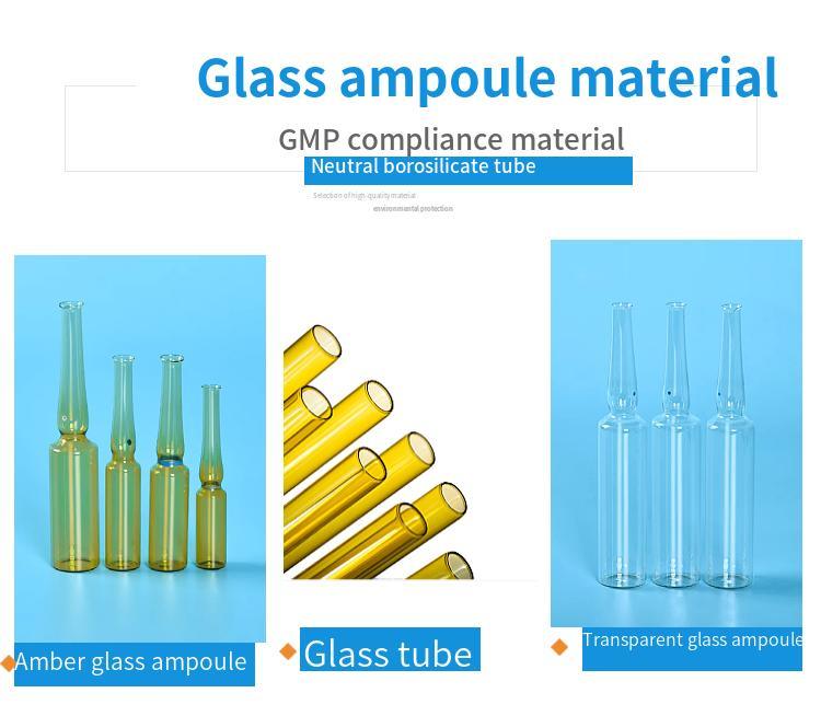 Hot Sale Wholesale Cheap ISO Standard Transparent Amber Pharmaceutical Ampoule Vial Type C Ampoule Empty Glass Ampoule