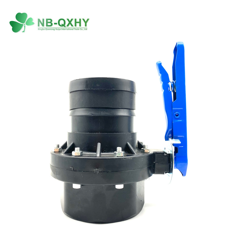 Middle East Radiation Protection PE Butterfly Valve with Black Color