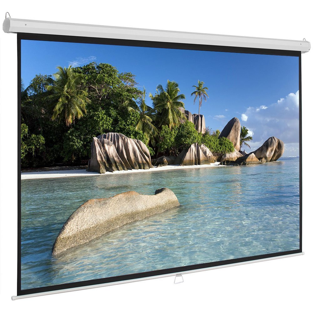 Matte White Fabric Motorized Electric Projection Projector Screen