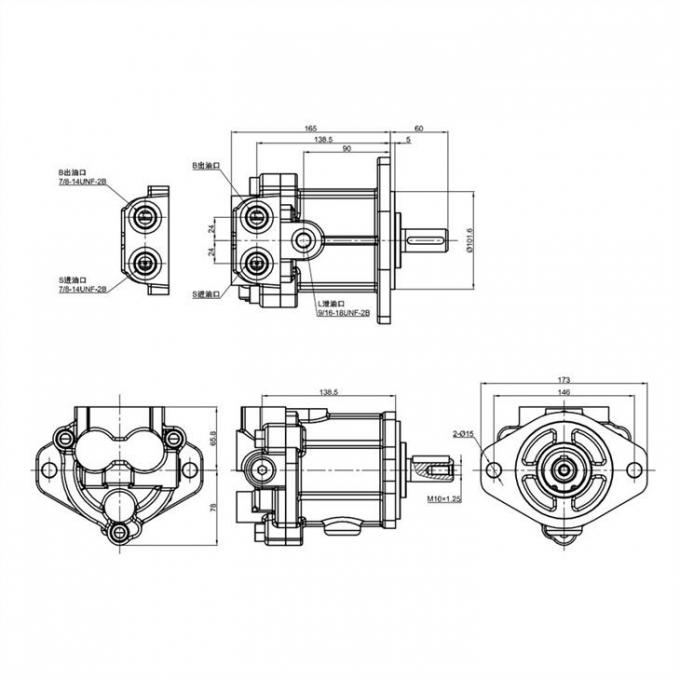 ZAX470 Hydraulic Fan Motor , Hitachi Fan Motor For Excavator ZAX450 0