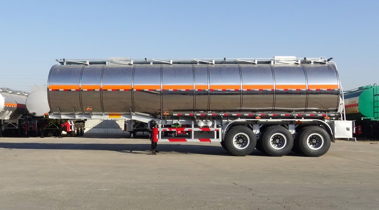 Tri Axle Stainless Steel Fuel Transport Tanker Trailers for Sale