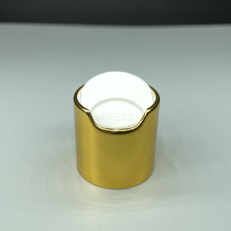 24/410 Cap Shiny Gold Alu Disc Top Cap for Bottle