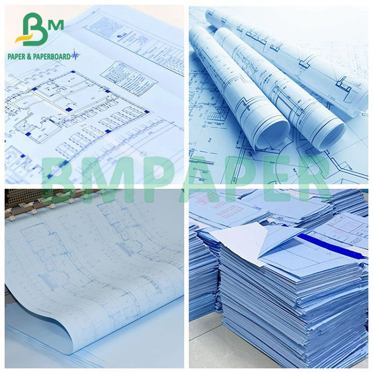 20LB 24inch 150ft Double Sided Blueprint Paper Engineering Drawing Paper