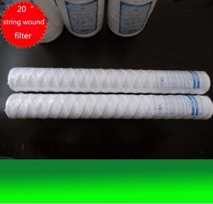 China 20 5.0 Micron String Wound Water Filter Cartridge For Water Filter on sale 