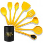 Nonstick 8 Pcs Silicone Cooking Spoons Utensils Set For Kitchen