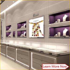 Luxury Tempered Glass Cabinets Design Jewelry Counter Custom
