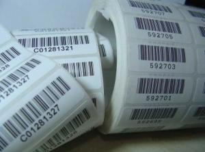 China Adhesive barcode sticker for supermarket clothes factory on sale 
