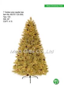 China 7FT Golden pine needle Christmas tree on sale 