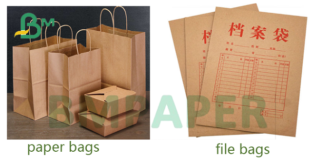 97cm Width 80gsm 90gsm High Strength Semi-Extendable Brown Paper Roll To Bags 