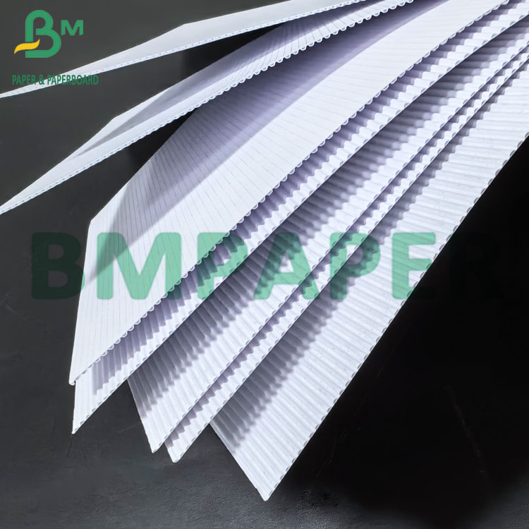 1mm 2mm F Flute 3layers Bleached Corrugated Board For Corrug Cardboard Mailer Box (2)