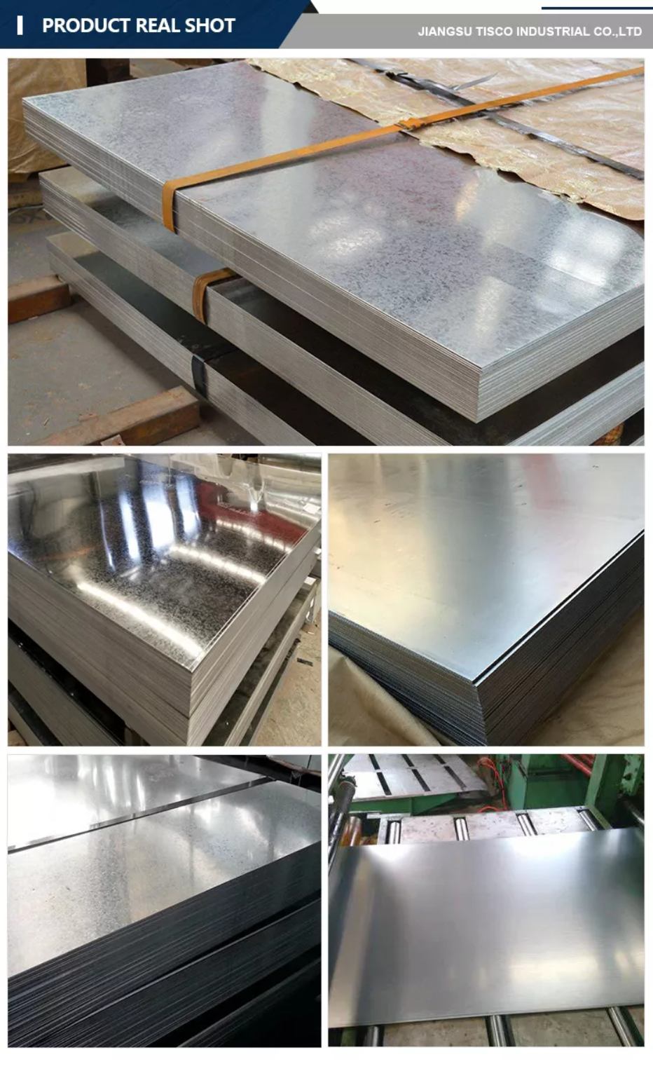 Image of Z275 Gi Sheet Zinc Coated Plate Dx51D Cold Roll Galvanized Metal Sheet