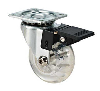 50mm clear PU casters for furniture 2