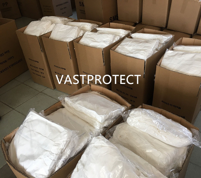 Disposable White Microporous 56GSM Tyvek 500 PPE Suit Safety Coveralls for Chile Market