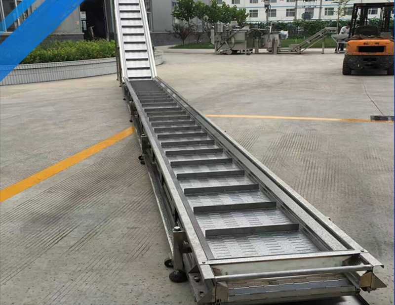 Electric Motor Incline PU Belt Conveyor for Washing Food