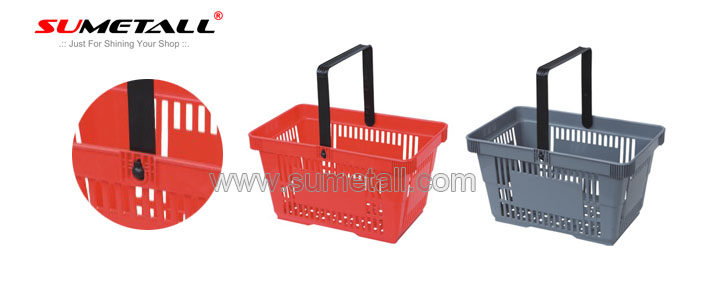 Single Handle Plastic Shopping Basket
