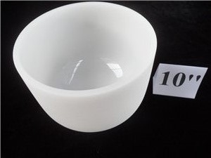 Frosted Quartz Crystal Singing Bowls with seven chakra notes free accessories from 8-24inch 2