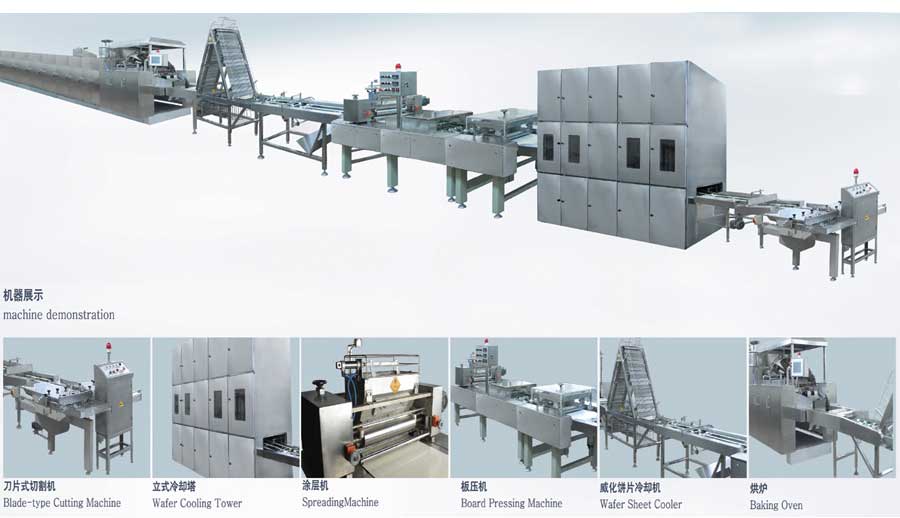 china factory Wafer production line/wafer machine/wafer biscuit production line