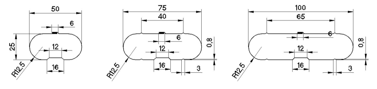 Drawing profile of the oval tube 