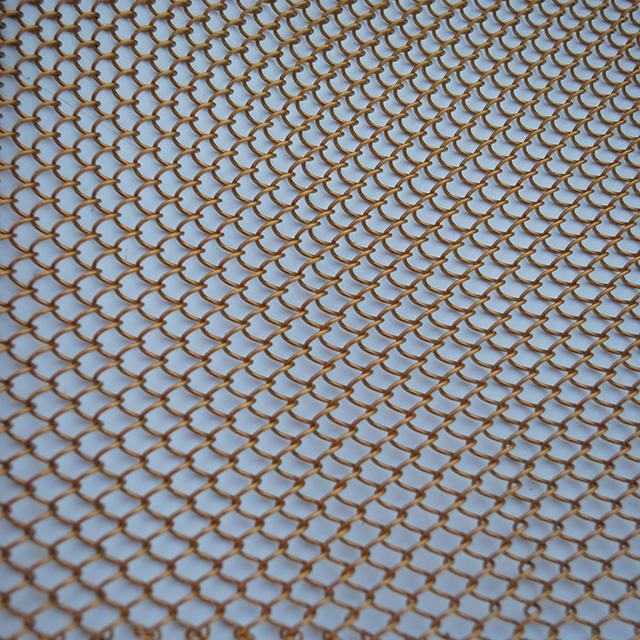 Gold Stainless Steel Diamond Shape Decorative Metal Mesh For Curtain Or Decoration 2