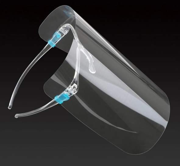 plastic transparent anti fog protective acrylic filter face shield visor shieldmask screen safety sheild with glasses