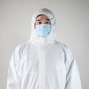 China Acid Resistant White 40021-1 Disposable Hooded Coveralls on sale 