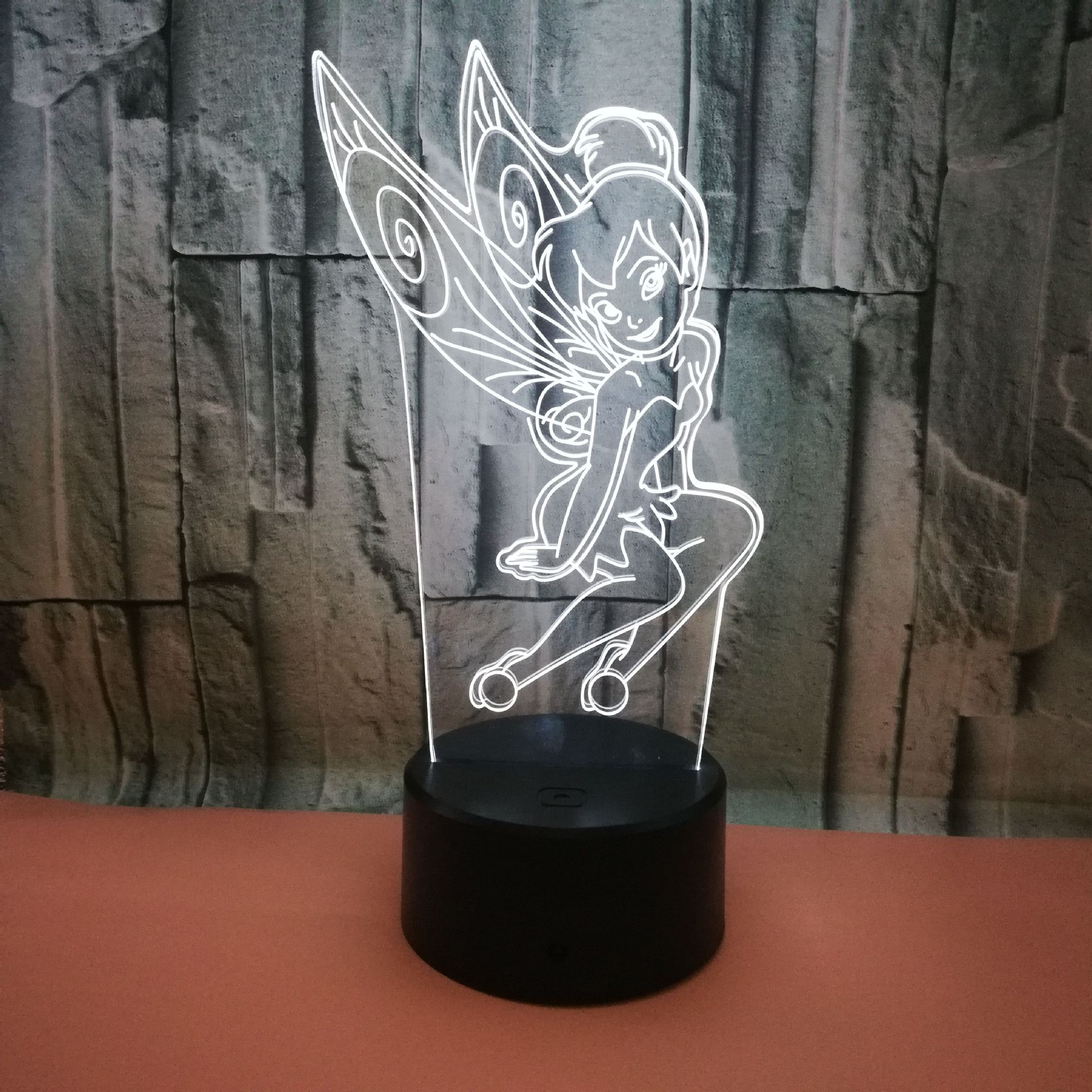 Barbie Anime cartoon pattern custom 3D night light colorful angel LED remote control lamp creative gift table lamp