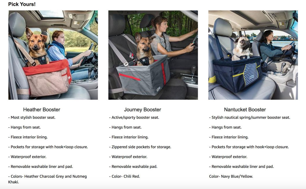 Foldable Pet Car Booster Seat for Dogs Cats Breathable Waterproof Puppy Carrier