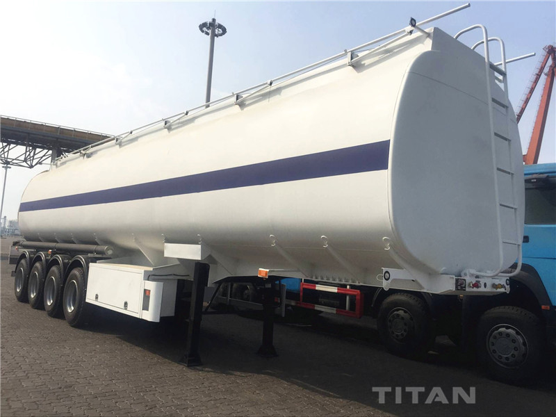 fuel tanker trailer with 45000 to 50000 liter stainless steel tank that can handle high salinity water use the famous spare parts,such as.JOST leading gear