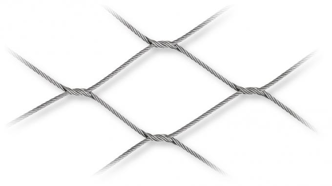 Stainless Steel 2mm 60x60mm Wire Rope Mesh 2