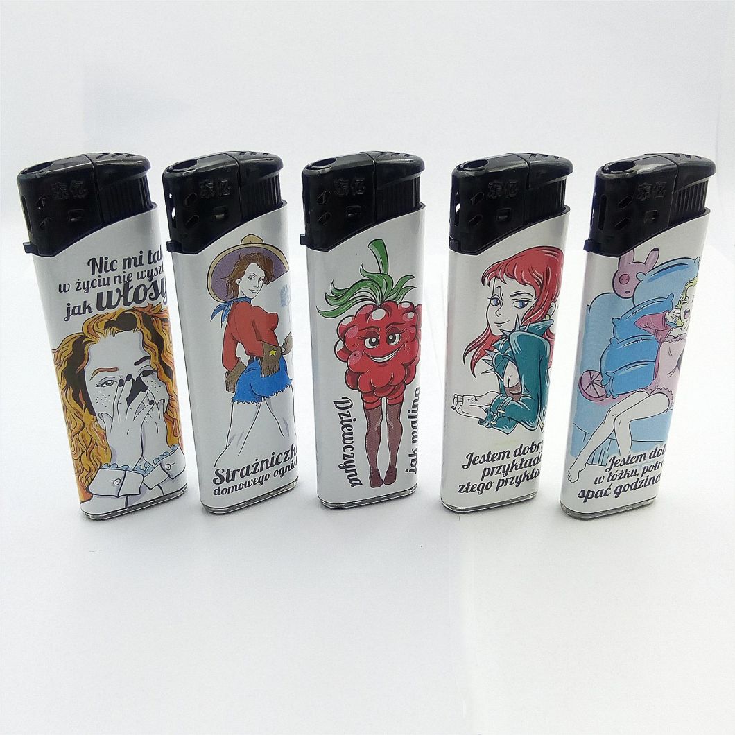 2022 Dongyi Hot Selling High Quality Cheap Price Custom Logo Cigarette Electric Lighter with Lovely Girl