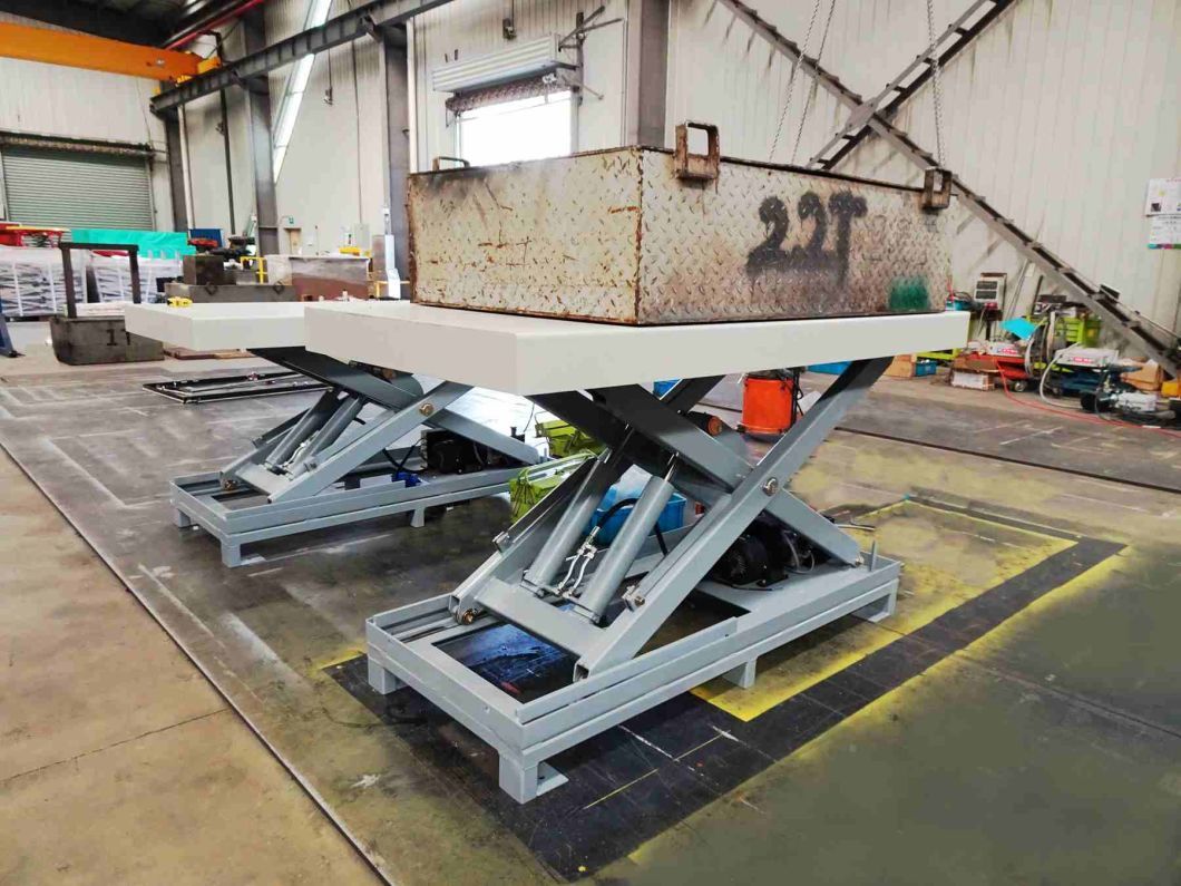 1000kg 2000kg Stationary Lift Table Electric Scissor Lift Fixed Single Scissor Lifting Platform Electric Hydraulic Lift Table