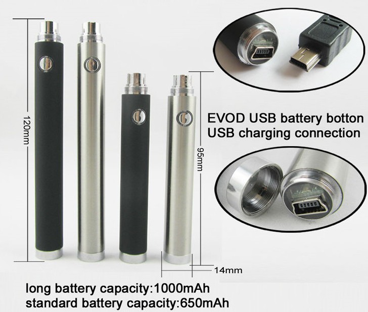 Best Sell Variable Voltage EGO Thread Evod Pass Through USB Battery