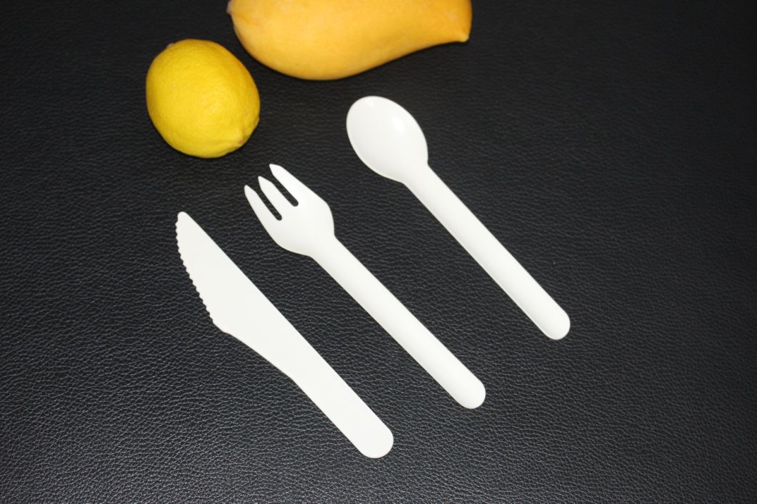 Biodegradable Forks Disposable Cutlery Set Wholesale Paper Spoon Fork Knife Making Machine for Family Restaurant Western Dining Room
