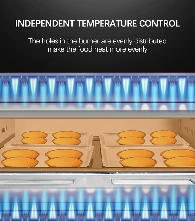 Intelligent Temperature Control Independent Burner Gas Baking Bakery Oven