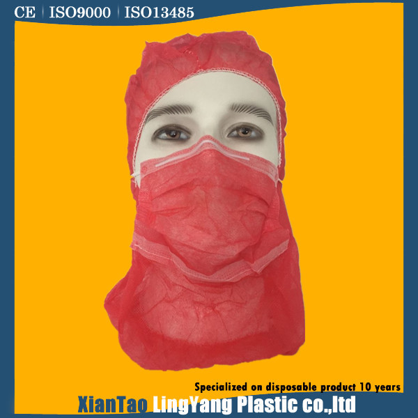 High quality disposable non woven space cap/head cap with face mask
