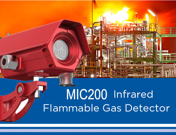 Infrared Open Path Flammable Fixed Gas Detector ATEX Four Ir Sensor RS485 5-40m 0