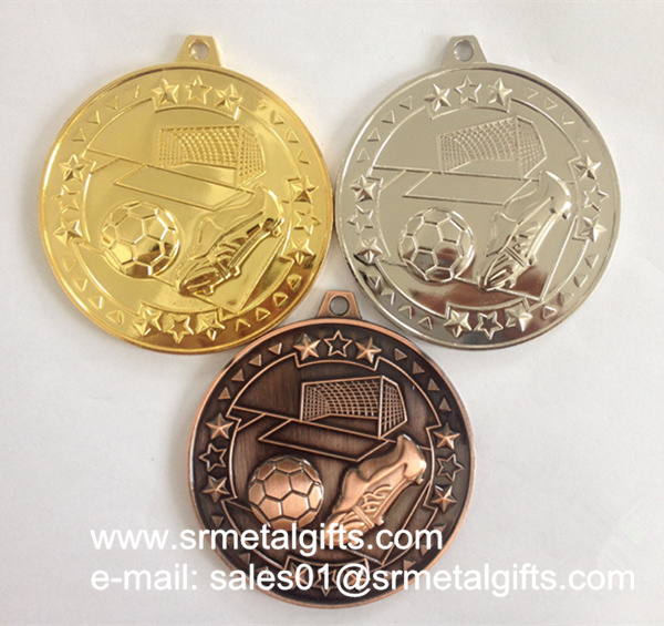 Cheap blank metal soccer medals