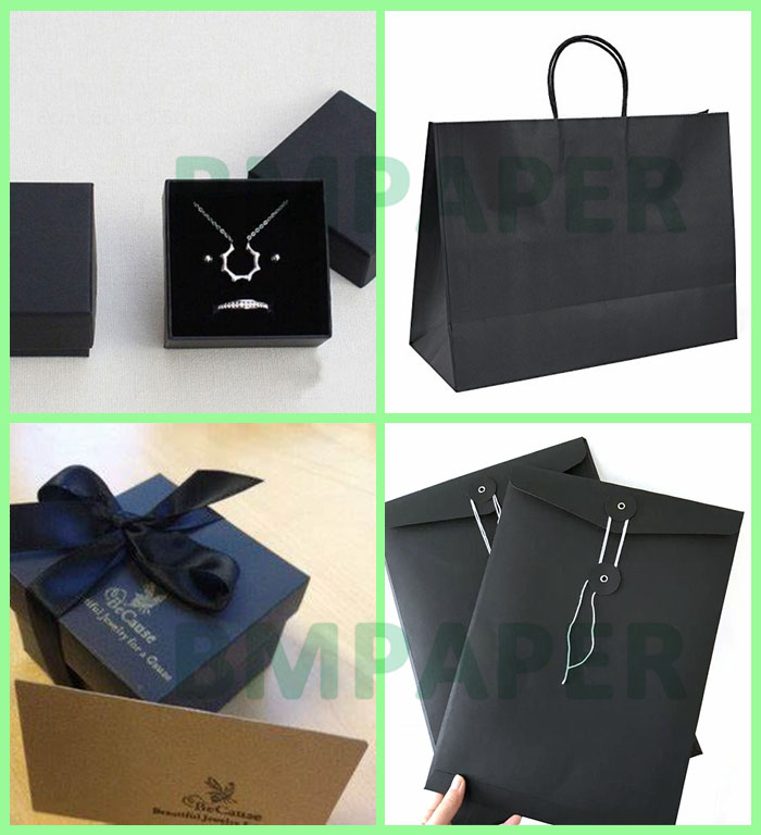 150gsm 200gsm Black Kraft Paper Board For Gift Packing 70 x 100cm Good Stiffness