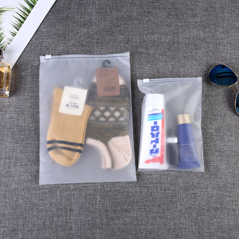 Eco Friendly Frosted Eva Zip Lock Plastic Custom Apparel Clothing Packaging Bag