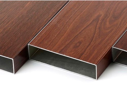 wood finish aluminum surface