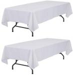 Airlaid Paper Table Cover White , Rectangular 6 Feet Table Cover