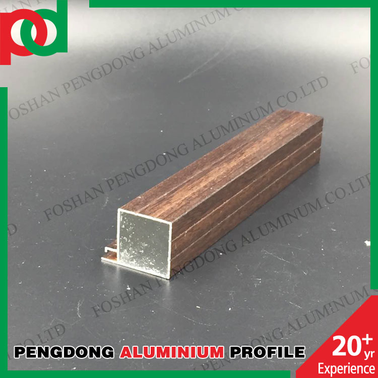 Wood Grain aluminium profile for kitchen cabinet
