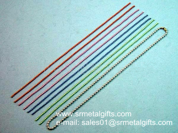 precut stainless steel ball chain lanyards cut to customized sizes