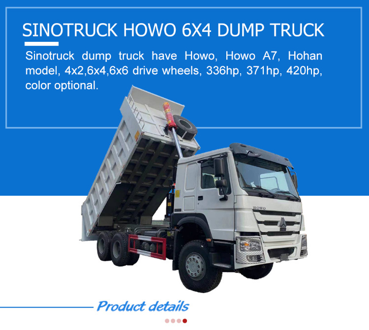 Used Trucks Sinotruk HOWO 6X4 10 Wheels 371HP Tipper