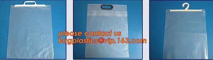 Biodegradable compostable Hanger Hook Handle Bag For Underwear Clothes, Rigid Snap Seal Handle Bikini Bag 5