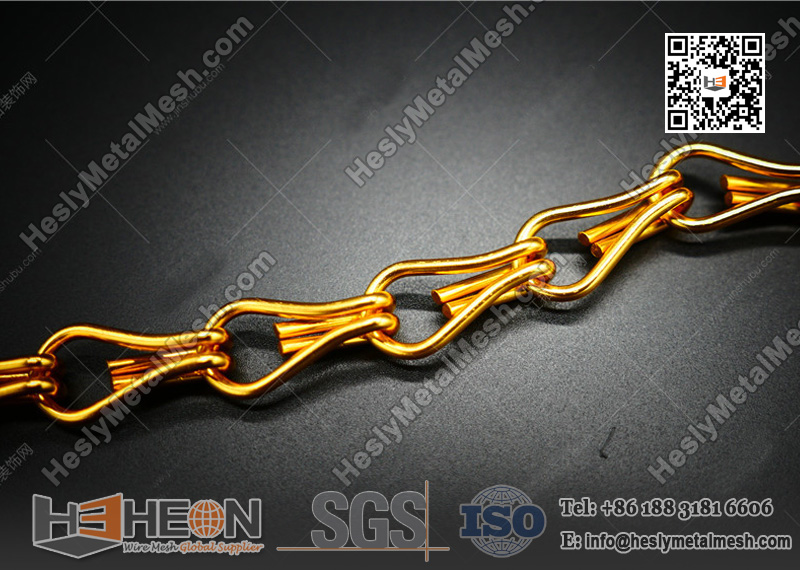 Golden Aluminum Mesh Chain Curtain