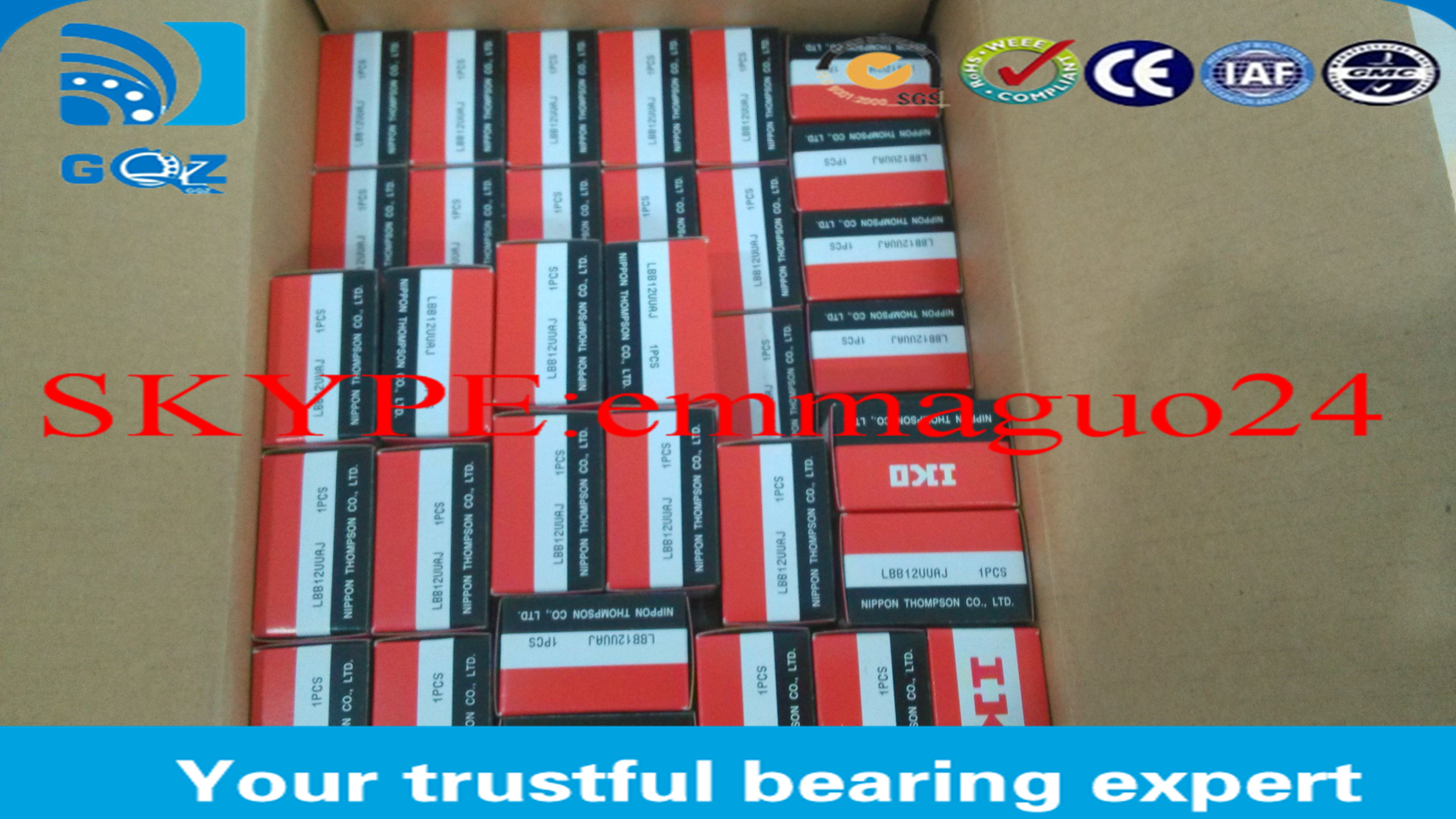 Multi Column Roller Round Shaft Linear Bearings LM16UU Fast Movement