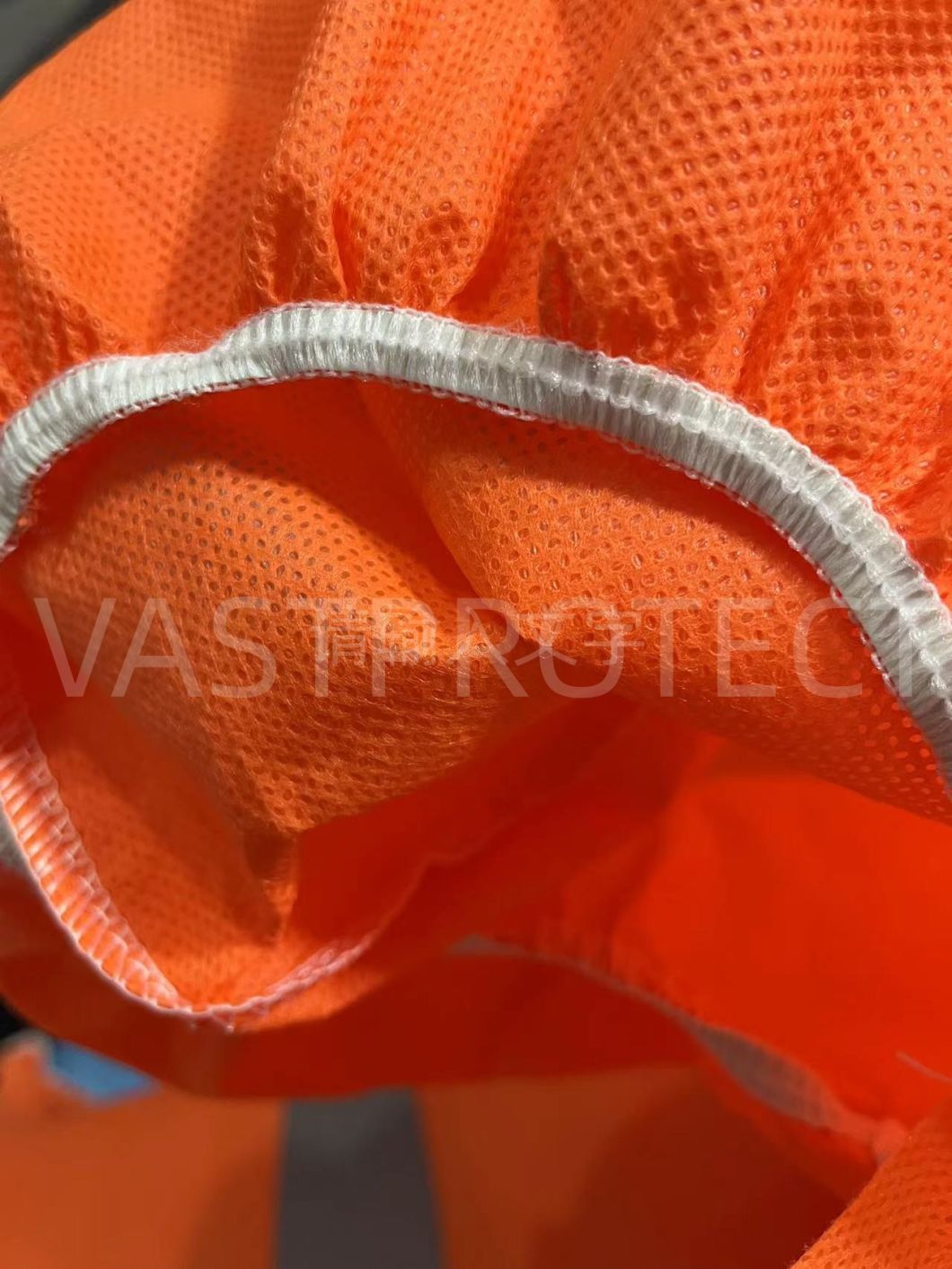 Disposable Orange Safety Reflective Tape SMS 56GSM PPE Coveralls