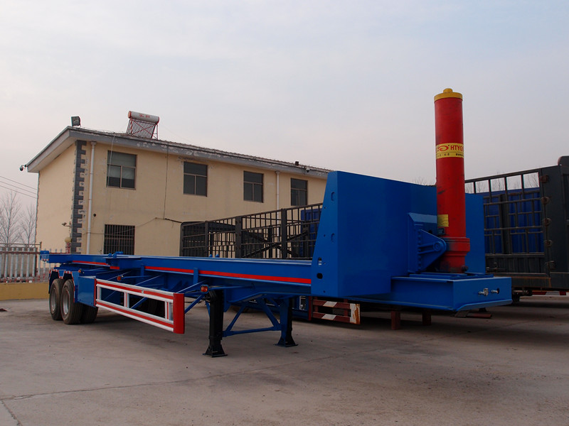 TITAN VEHICLE - 2 axles container dump trailer tri axle hydraulic cylinder tipping container chassis for sale