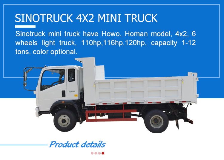 New/Second Hand 4X2 5tons Sinotruk HOWO Camion Benne Dump Tipper Truck